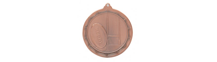 CASCADE RUGBY MEDAL 50MM - GOLD